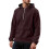 (Claret, L) Half-Zip Thickened Hoodie with Patch Pockets 1