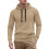 (Khaki, S) Herren-Kapuzenpullover mit Jacquard-Muster und Tasche, kleinkariertes Steppgewebe 1