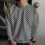 (grey, XL) Schwerer Herren-Jacquard-Pullover mit Schachbrettmuster und Rundhalsausschnitt 1