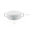 White Ceramic Double Handle Stew Bowl Home Use Microwave Safe 3