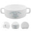 White Ceramic Double Handle Stew Bowl Home Use Microwave Safe 9
