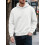 (White, M) Men's Plus Size Thickened Jacquard Hooded Sweatshirt 1