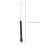 8Pcs Steel Brush Drum Sticks Retractable Black Percussion Brushes 10
