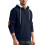 (Navy blue, S) Herren-Kapuzenpullover mit Stickerei, Jacquard-Pullover, dick gefüttert für Herbst und Winter 1