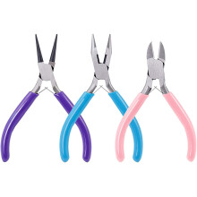 Jewelry Pliers Set, 3 Pack Jewelry Making Tools Kit Round Nose Pliers,Needle Nose Pliers,Wire Cutters for Jewelry Making