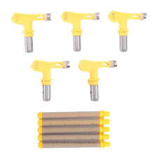 5 Pieces Reversible Airless Paint Sprayer Nozzle Tips and 5 Pieces Airless Spray Filter Replace (213,315,417,517,523)