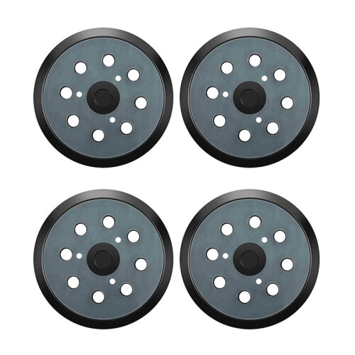 4Pcs Replacement Sander Base Pads Round Hook and Loop Backing Pad Orbital Sander Replacement Pad 125mm 8 Hole
