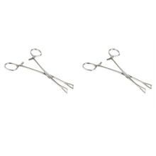 2X Triangle Opening Plier Clamp Piercing Forcep Tool Stainless Steel Body Piercing Plier Body for Ear Lip Nose Tongue