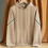 (black, L) Men's Lightweight Hooded Jacquard Patchwork Sweatshirt 4