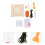 3Sets Punch Needle Kit DIY Material Assorted Kleur Voor Onderzetters 11
