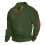 (White, S) Autumn/Winter Men's Jacquard Knit Pullover Button-Up Sweatshirt 3