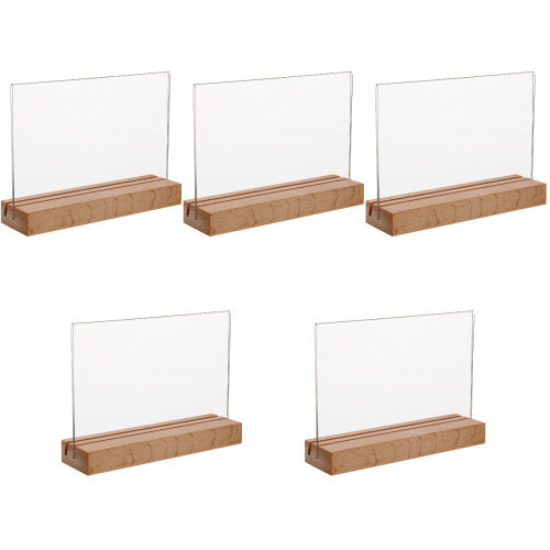 5Pièces Porte-Menu Transparent Pour Affichage Commercial 2