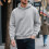 (White, M) Men's Plus Size Thickened Jacquard Hooded Sweatshirt 2