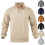 (Khaki, XXL) Trendy Jacquard Button-Down Embroidered Sweatshirt 2