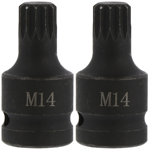 2St Bit Socket Zwarte Drievoudige Vierkante Remschroef Tool 2