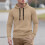 (black, M) Herren-Kapuzenpullover mit Jacquard-Muster und Tasche, kleinkariertes Steppgewebe 3
