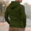 (black, M) Herren-Kapuzenpullover mit Jacquard-Muster und Tasche, kleinkariertes Steppgewebe 4