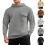 (Dark gray, XXL) Men's 26-Style Fleece Patchwork Hoodie, Plus Size Pullover 3