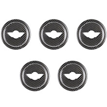 5X Carbon Fiber Steering Wheel Cover Sticker for Cooper R55 R56 R Series Accessories