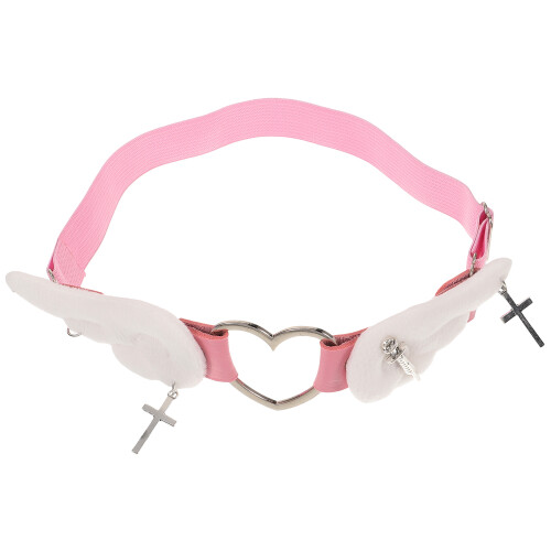 2Pièces Bandes De Jambe Rose PU Ajustables Accessoires Costume 2