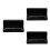 3Pièces Harmonica Noir 10 Trous, Sleek, Cadeau Pour Débutants 10