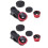 2Pièces Kit Lentilles Caméra Rouge Clip Mobile Macro Fisheye 4