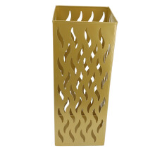 Stylish Metal Umbrella Stand 42cm x 16cm Indoor Organizer Gold