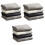 12Pièces Serviettes En Coton Six Couches Pour Bain Et 4