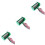 3Pièces Rouleaux Décoratifs Vert Motifs 4