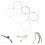 6Ensembles Kit Cordes Guitare Électrique Bleu Haute Qualité Durable 8
