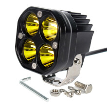 Rij-LED-spotlights, 3 inch amberkleurige spotlichtbalk in kubusvorm voor offroad-trucks, motoren, boten, ATV's, UTV's en SUV's, IP68-gecertificeerd,