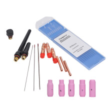 Easy to Assemble TIG Torch Consumables Kit Corrosion Resistant Excellent Plasticity Widely Compatible Low Burn Loss Rate Storage Box Included For
