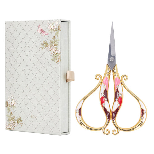 Sewing Tool Set Embroidery Scissors Sharp Durable High Quality With Practical Protective Case In Retro Design For Travel And Crafting