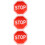3Pièces Plaques Stop Rouge Octogonal Aluminium Pour Décor Intérieur 7