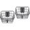 2Pièces Panier Métallique Noir Pliable Pour Rangement 3