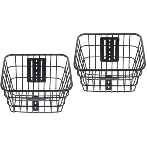 2Pièces Panier Métallique Noir Pliable Pour Rangement 2