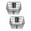 2Pièces Panier Métallique Noir Pliable Pour Rangement 6