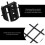 2Pièces Panier Métallique Noir Pliable Pour Rangement 11