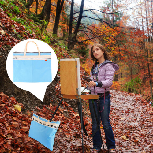 2Pièces Étui À Documents A3 Bleu Ciel Pochette 2