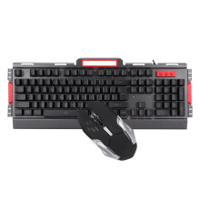 Usb Wired Mechanical Feel Gaming Keyboard And Mouse Set With Led Rainbow Light Ergonomic Anti Ghosting Function Waterproof Structure Adjustable Mouse