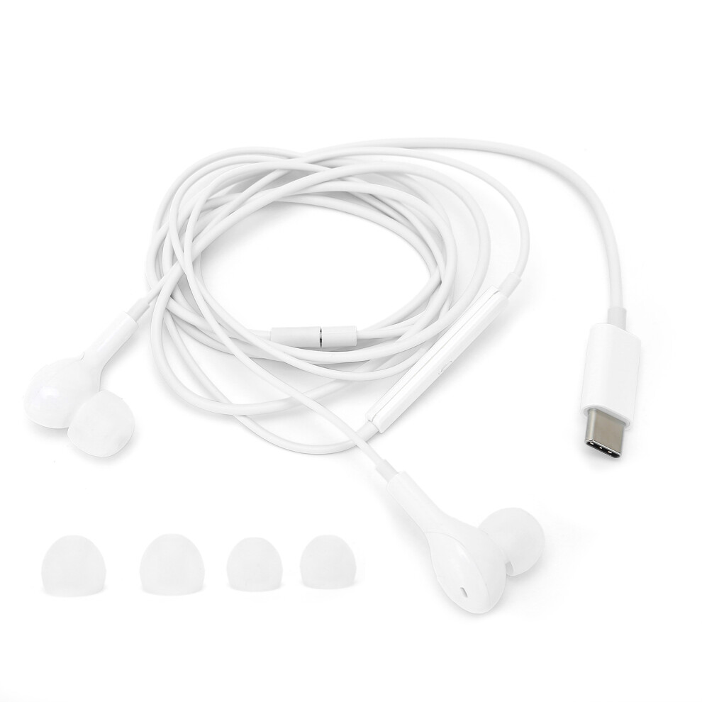 Usb C Stereo Earbuds With Volume Control, Magnetic In-Ear Headphones Featuring Noise Isolation And Built-In Microphone For Iphone Samsung Devices 9357860245869
