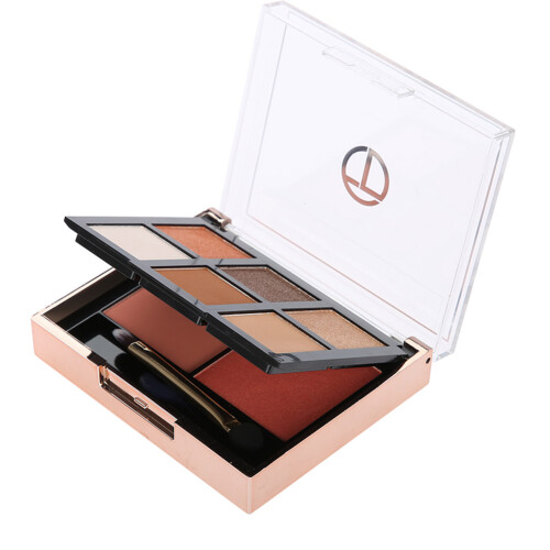 Σετ σκιών ματιών και ρουζ Artistic Glitter Matte - Αδιάβροχη παλέτα με έντονο χρώμα και