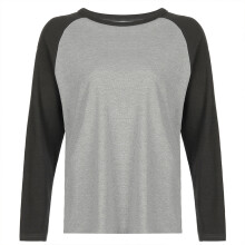 Léine T Raglan Dhá-Thon Faiseanta Chompordach Galánta Geansaí Baseball Unisex Muineál Dúbailte Fuáilte Bog agus Compordach le haghaidh