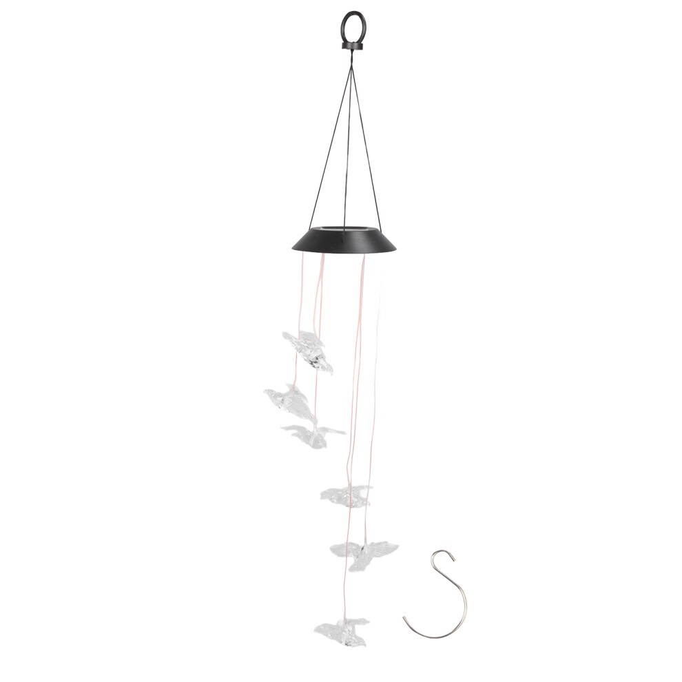 Crystal Wind Chimes Solar Powered Rainproof Multi-Functional Chime And Lamp For Garden Yard With Colorful Gradient Led Durable Long Service Life Over 9432746139361
