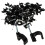 Round Black 10mm Cable Clips Secure Fastenings Cables [100 Pack] 1