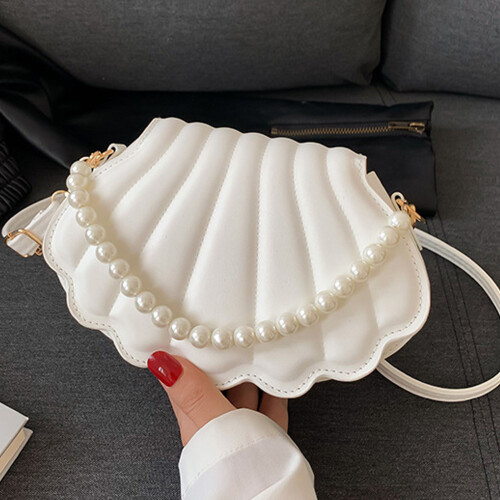 Γυναικεία μοντέρνα τσάντα ώμου Shell Clutch, ελαφριά, με αποσπώμενο λουράκι ώμου και 1