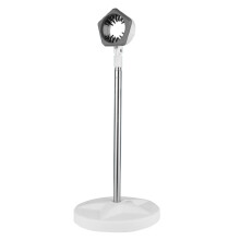 Supporto per asciugacapelli regolabile in altezza con rotazione a 360 gradi, supporto per asciugacapelli da pavimento, robusto, funzionamento a mani