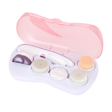 Deep Cleansing Facial Brush Exfoliating Brush Heads Two-Speed Settings Battery Operated Waterproof Multi-Function Skincare Tool With Interchangeable