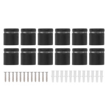 Tornillos separadores de vidrio para letreros acrílicos, soportes separadores de pared con acabado de latón, herrajes de acero inoxidable, diseño