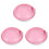 3Pièces Boîte À Dentier Rose Rotative Durable Pour Rangement 3